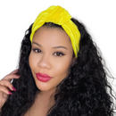 CANARY YELLOW Luxurious Velvet Knotted Headband