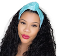 TURQUOISE Luxurious Velvet Knotted Headband