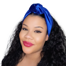 ROYAL BLUE Luxurious Velvet Knotted Headband