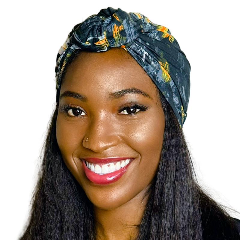 GRAFFITI Satin-Lined Pre-tied Headwrap