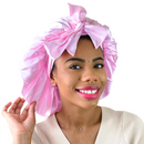 BOW Satin Sleep Bonnet BABY PINK