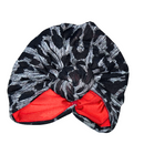 GREY CHEETAH Satin-Lined Pre-tied Headwrap
