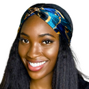 GREEN LINKS Wide Satin Elasticated Back Headband