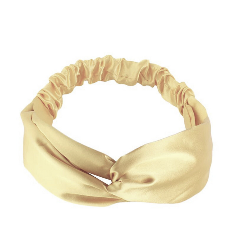 GOLD Satin Twist Headband
