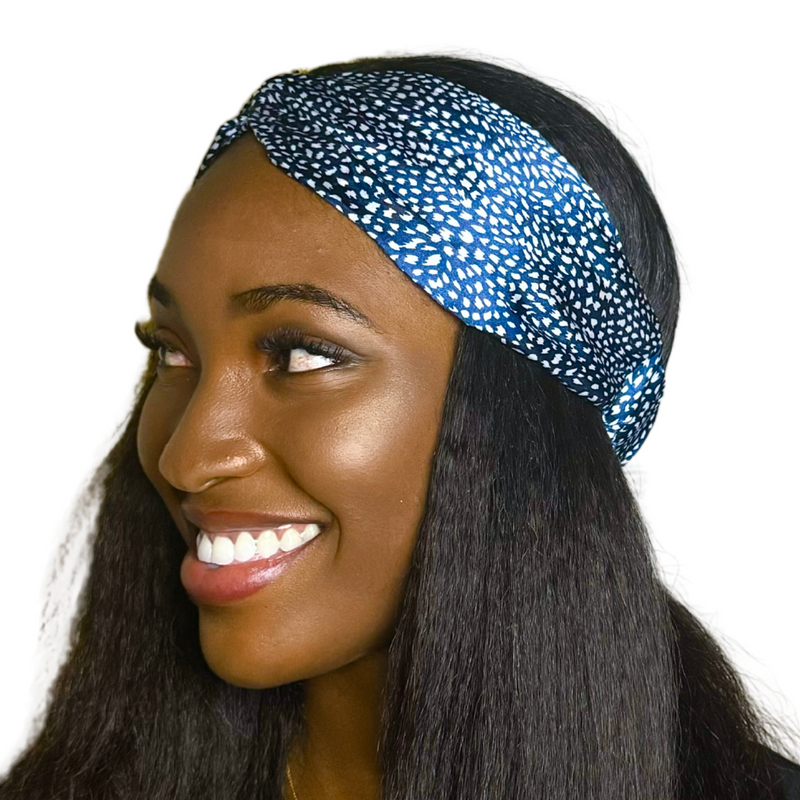 SPOTS Wide Twist Satin Headband