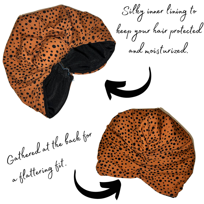 LEOPARD Satin-Lined Pre-tied Headwrap