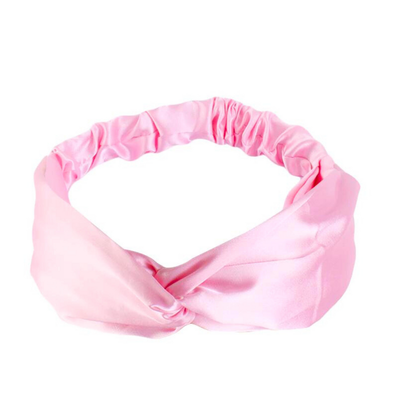 PINK Satin Twist Headband