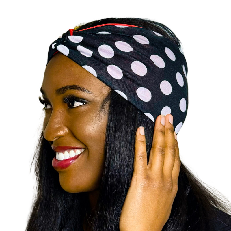 POLKA Wide Lycra Satin-lined Headband