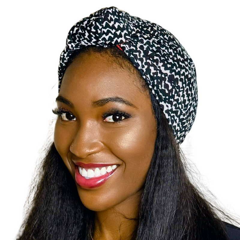 WOODLAND Satin-Lined Pre-tied Headwrap
