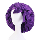 BOW Satin Sleep Bonnet PURPLE