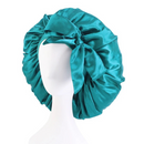 BOW Satin Sleep Bonnet TEAL