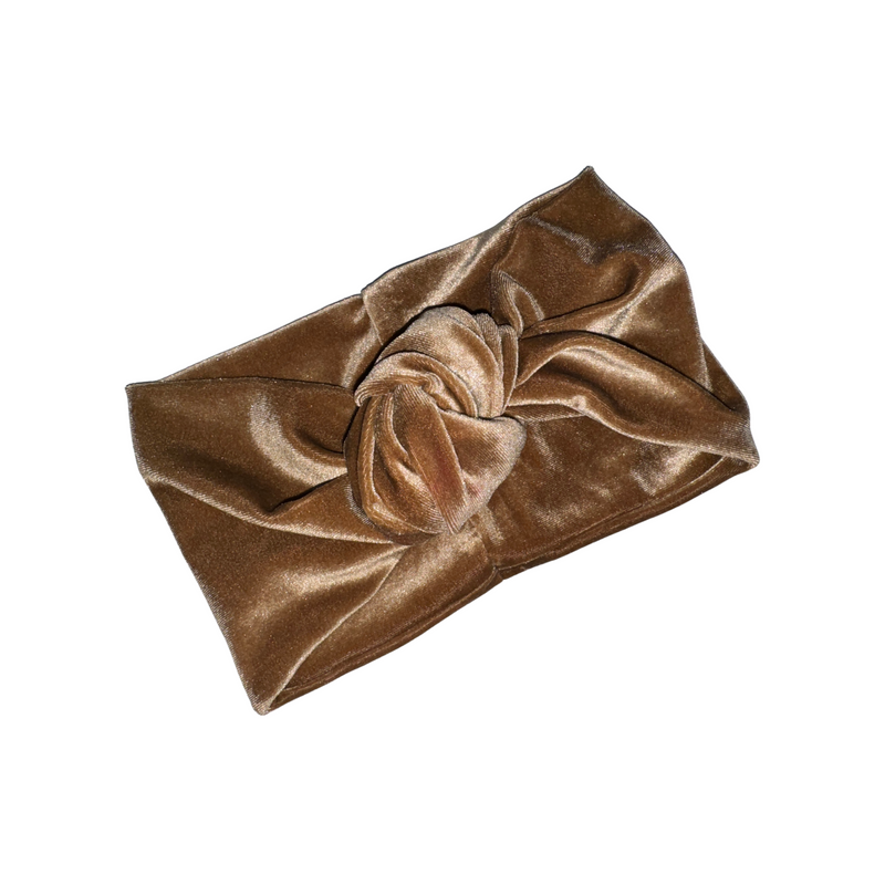 Luxurious Velvet Knotted Headband TAUPE