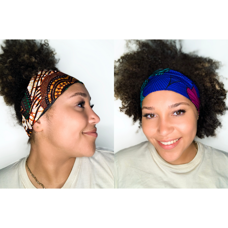 PEACH Elasticated Back Satin-lined Headband