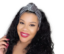 GUNMETAL Luxurious Velvet Knotted Headband