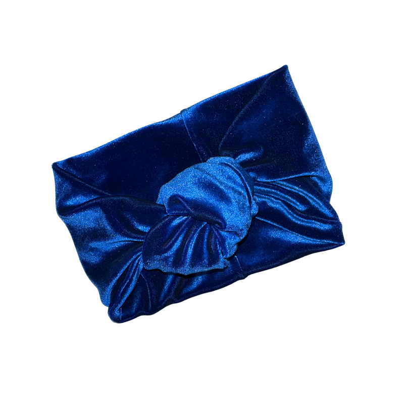 Luxurious Velvet Knotted Headband ROYAL BLUE