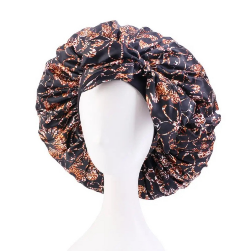 BOW Satin Sleep Bonnet WILD THING