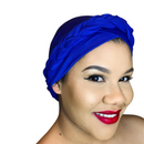 ROYAL BLUE Braid Turban Pre-tied Headwrap