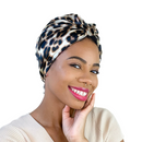 Satin Sleep Turban LEOPARD