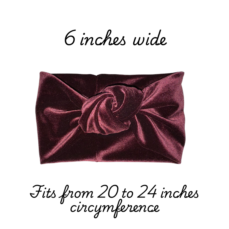 Luxurious Velvet Knotted Headband CHERRY RED