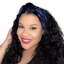 NAVY BLUE Luxurious Velvet Knotted Headband