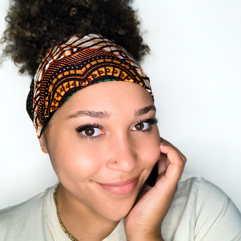 RUSHI Elasticated Back Satin-lined Headband