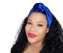 ROYAL BLUE Luxurious Velvet Knotted Headband