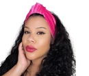 HOT PINK Luxurious Velvet Knotted Headband