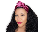 ROSE PINK Luxurious Velvet Knotted Headband