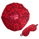 RED SWIRL Bonnet and Eye Mask Set