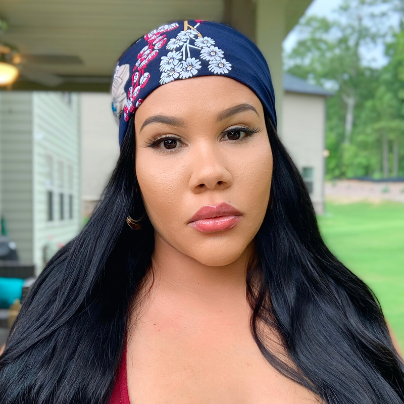 MEADOW Satin-Lined Elasticated Headband