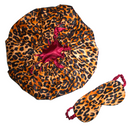 LEOPARD Bonnet and Eye Mask Set