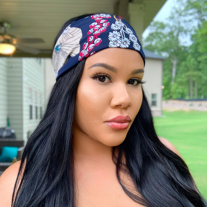 MEADOW Satin-Lined Elasticated Headband