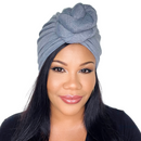 GREY Jersey Pre-Tied Headwrap