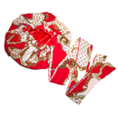 RED MONOGRAM Satin-Lined Bonnet Head Wrap