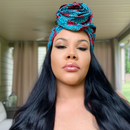 RED PINES Rose Satin-Lined Pre-tied Headwrap