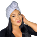 WHITE Jersey Pre-Tied Headwrap