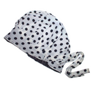 POLKA DOT Satin-Lined Chiffon Scrub Bonnet
