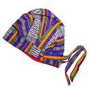 KENTE STRIPE Satin-Lined Scrub Bonnet