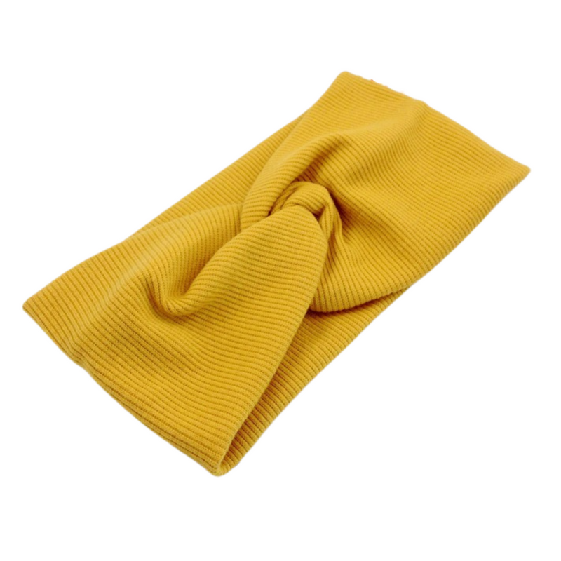 MUSTARD Ribbed Wide Stretchy Headband