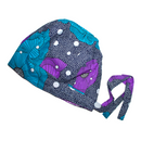 PURPLE BLUE Satin-Lined Scrub Bonnet