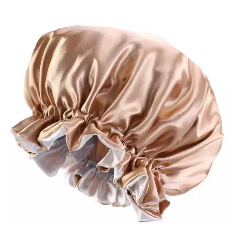 GOLD IVORY Reversible Satin Sleep Bonnet