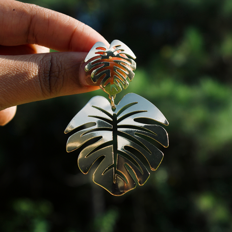 TROPICS Gold Dangle Earrings