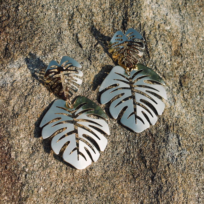 TROPICS Gold Dangle Earrings