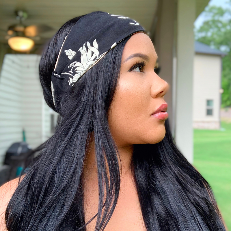 WILDFLOWER Satin-Lined Elasticated Headband