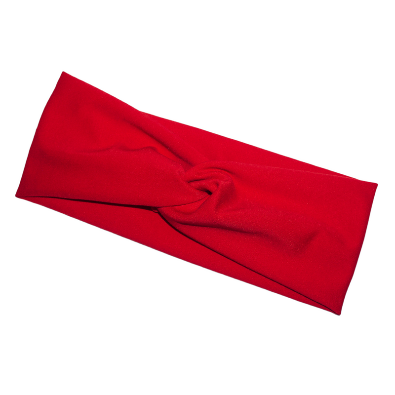 APPLE RED Wide Stretchy Headband