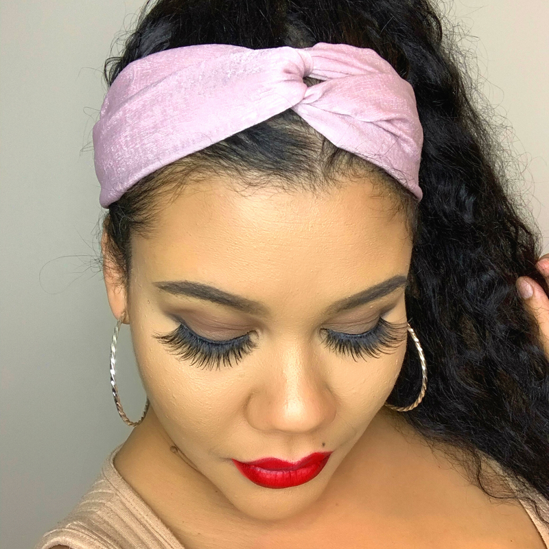 PINK FROST Satin Twist Headband