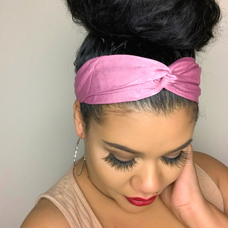 CANDY PINK Satin Twist Headband