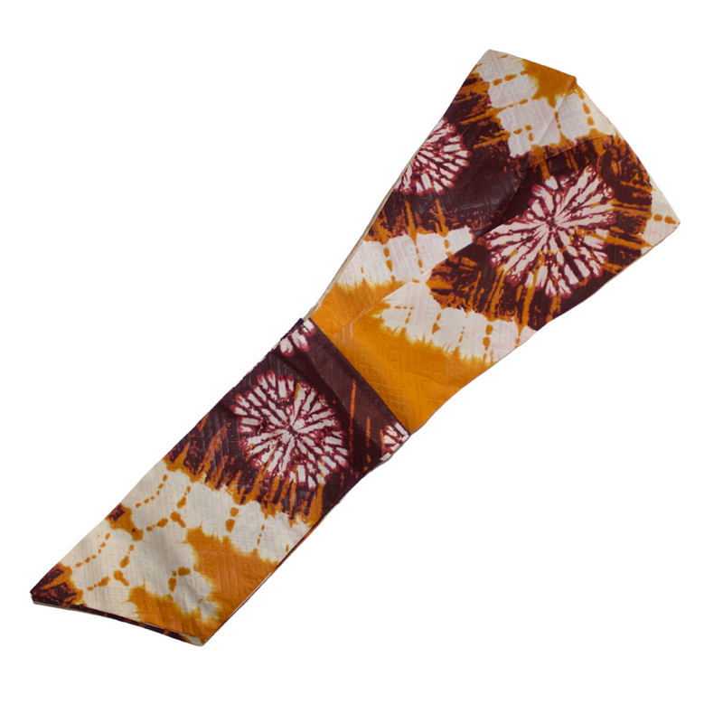 MUSTARD BROWN 8" Wide Satin-Lined Headband