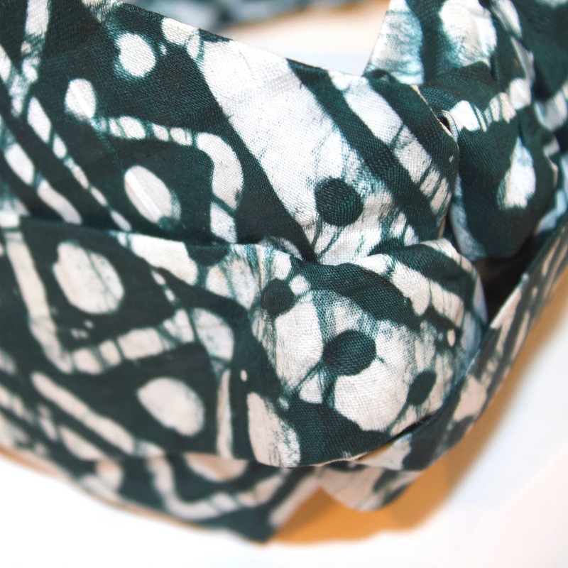 TRIBAL GREEN Tie Dye Twist Headband