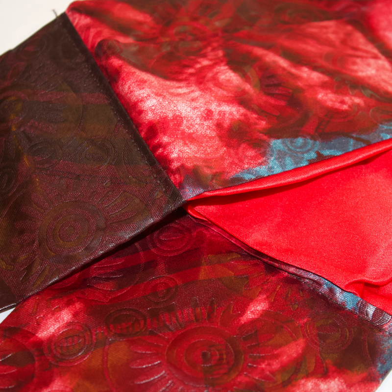 RED BLUE 8" Wide Satin-Lined Headband